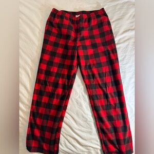 Red and Black Plaid Pants
